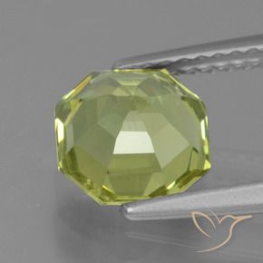 Apatite Gemstone in 7.4 x 7.4 mm Size for Sale, Apatite Stone in Light Yellow Color