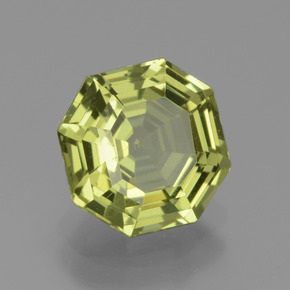2.43 ct Yellow Apatite Stone, Natural Apatite in Asscher Cut Shape for Sale