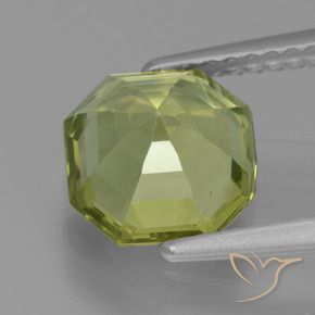 Apatite Gemstone in 7.8 x 7.7 mm Size for Sale, Apatite Stone in Lemon Yellow Color