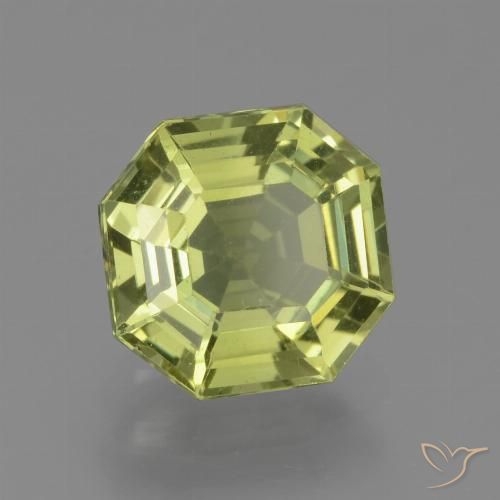 1.91ct Natural Yellow Green Apatite, Emerald Cut, VS