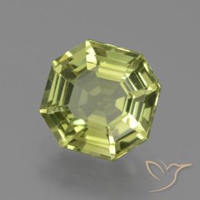 1.91 ct Yellow Apatite Stone, Natural Apatite in Asscher Cut Shape for Sale