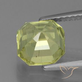 Apatite Gemstone in 7.4 x 7.4 mm Size for Sale, Apatite Stone in Light Yellow Color