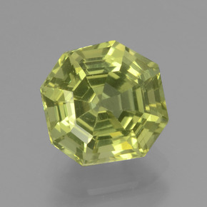 gelb-grün Apatit Edelstein - 2.1ct Asscher Schliff (ID: 439163)