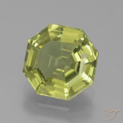 2.02ct Natural Medium Yellow Apatite, Emerald Cut, VVS-VS