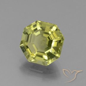 3.00 ct Yellow Apatite Stone, Natural Apatite in Asscher Cut Shape for Sale