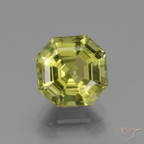 3.30ct Natural Medium Yellow Apatite, Emerald Cut, VVS-VS