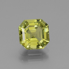 2.31 ct Yellow Apatite Stone, Natural Apatite in Asscher Cut Shape for Sale