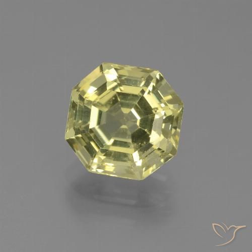 2.43ct Natural Greenish Yellow Apatite, Emerald Cut, VS