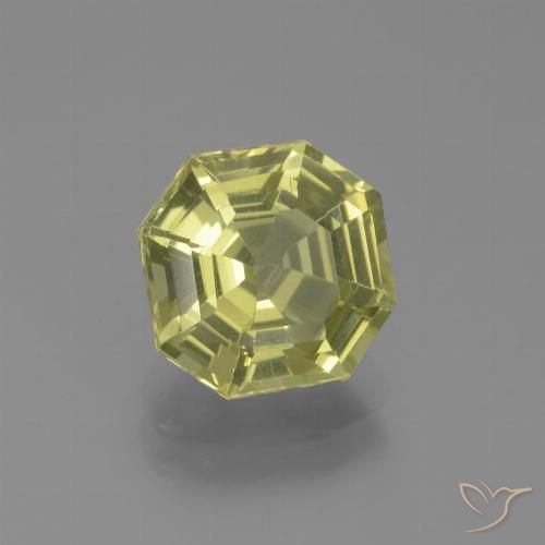 2.49ct Natural Medium Yellow Apatite, Emerald Cut, VS