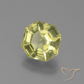 2.49 ct Yellow Apatite Stone, Natural Apatite in Asscher Cut Shape for Sale
