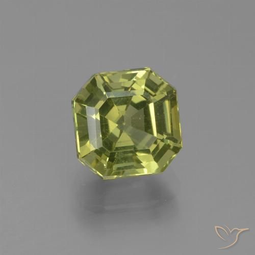 2.66ct Natural Olive Green Apatite, Emerald Cut, VS