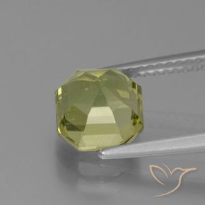 Apatite Gemstone in 7.5 x 7.5 mm Size for Sale, Apatite Stone in Olive Green Color