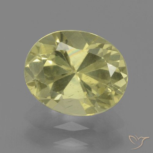2.08ct Natural Medium Yellow Apatite, Oval, VS