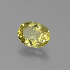 1.55 ct Golden Apatite Stone, Natural Apatite in Oval Facet Shape for Sale