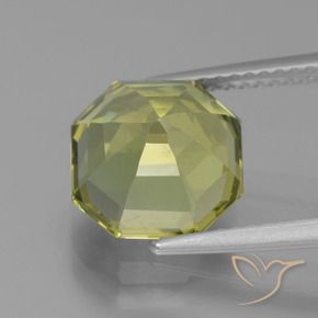 Apatite Gemstone in 9.5 x 9.4 mm Size for Sale, Apatite Stone in Medium Yellow Color