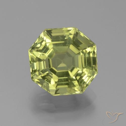 4.05ct Asscher Cut Green Apatite from Madagascar, Dimension 9.6 x 9.5mm, VVS-VS Clarity, Natural untreated gemstone, 1pc Apatite in Light Earthy Green Color, Mohs Hardness of 5 - 5, Photo A