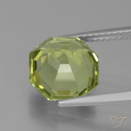 Apatite Gemstone in 9.6 x 9.5 mm Size for Sale, Apatite Stone in Light Earthy Green Color