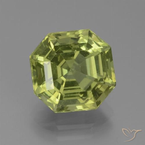 4.78 ct Green Apatite, 10.1 x 9.9 mm Asscher Cut From Madagascar, Photo A