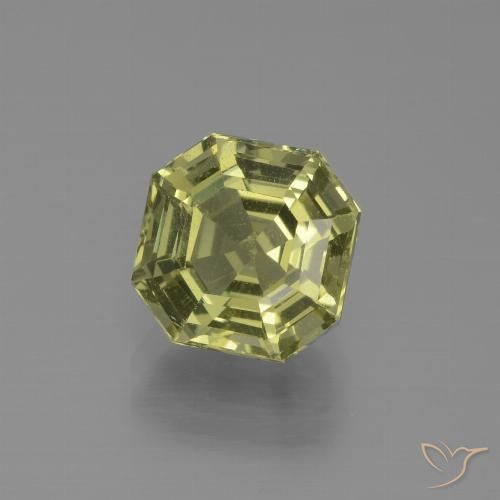 2.47ct Natural Greenish Yellow Apatite, Emerald Cut, VS