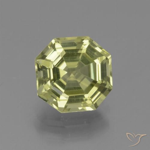 2.27ct Natural Yellow Green Apatite, Emerald Cut, VS