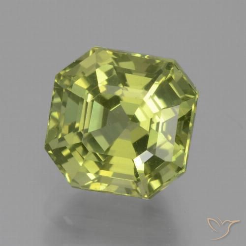 2.61 ct Green Apatite, 7.6 x 7.5 mm Asscher Cut From Madagascar, Photo A