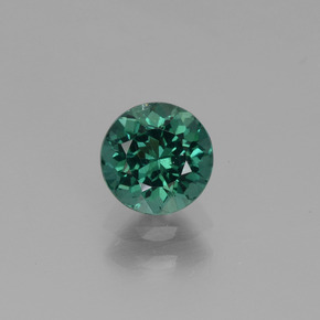 0.75 ct Blue Apatite Gemstone, Apatite Gem in Round Facet Shape for Sale.