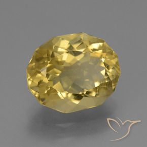 5.24 ct Yellow Apatite Stone, Natural Apatite in Oval Fancy Facet Shape for Sale