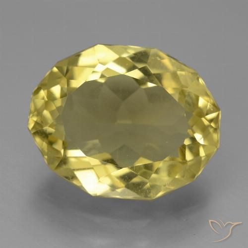 7.76ct Natural Light Yellow Apatite, Oval, VS