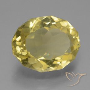 7.76 ct Yellow Apatite Stone, Natural Apatite in Oval Facet Shape for Sale