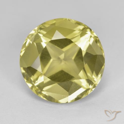 6.71ct Natural Pale Yellow Apatite, Round, VVS-VS