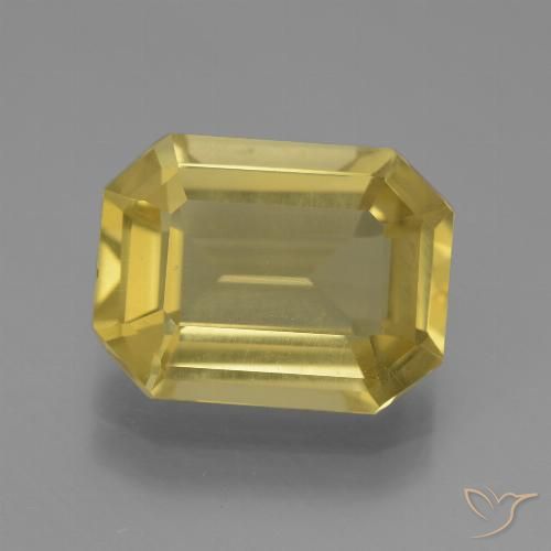 4.84ct Natural Light Golden-Yellow Apatite, Emerald Cut, VVS-VS