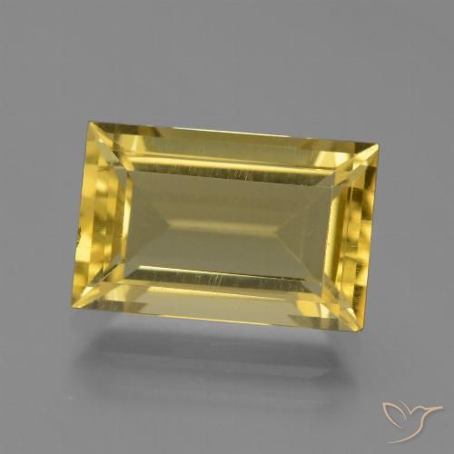4.58ct Natural Light Golden-Yellow Apatite, Baguette, VS