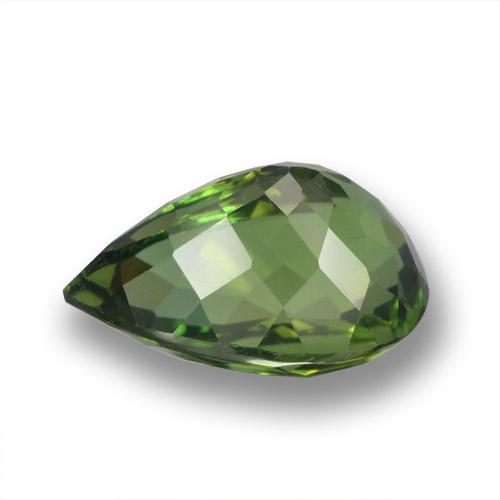 Apatite Gemstone in 10.8 x 6.9 mm Size for Sale, Apatite Stone in Deep Forest Green Color