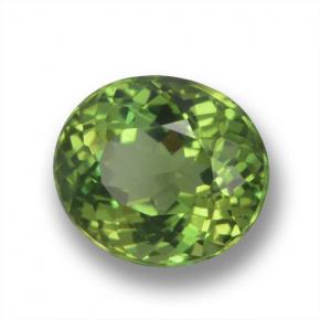 2.05 ct Green Apatite Stone, Natural Apatite in Oval Facet Shape for Sale