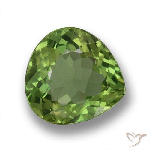 2.29 ct Green Apatite, 8.8 x 8.5 mm Pear Cut From Madagascar, Photo A