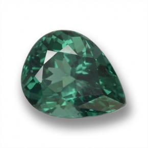 1.17 ct Green Apatite Gemstone, Apatite Gem in Pear Facet Shape for Sale.