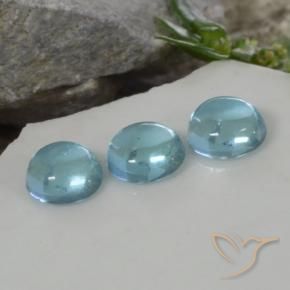Apatite Gemstones in 4.5 mm (calibrated) Size for Sale, Apatite Stones in Light Aqua Blue Color