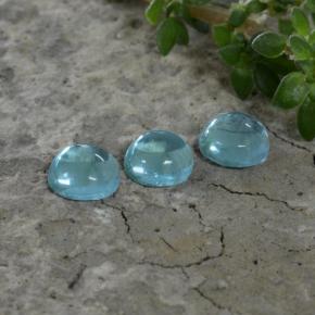 0.92 ctw Blue Apatite Stones, Natural Apatite in Round Cabochon Shape for Sale