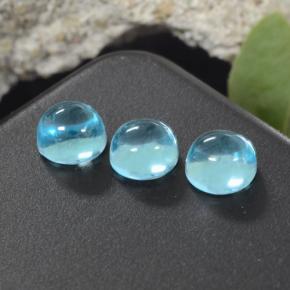 Apatite Gemstones in 5 mm (calibrated) Size for Sale, Apatite Stones in Medium Blue Color
