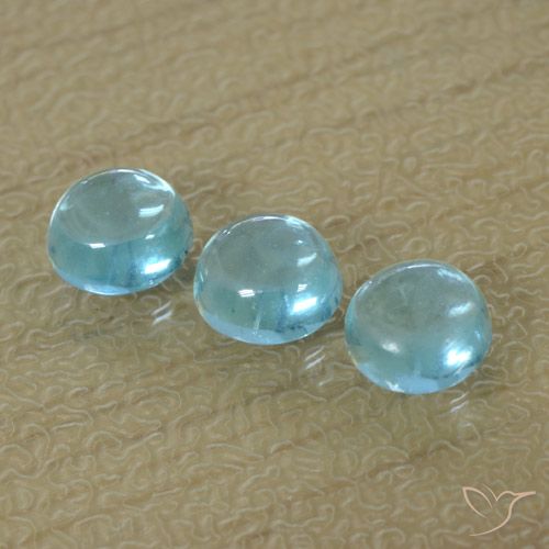 1.74ctw Natural Light Blue Apatite, Round, Transparent
