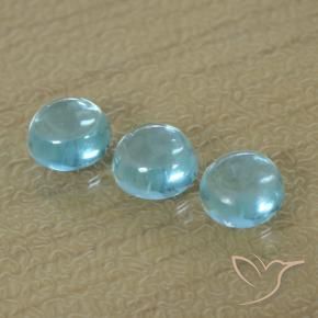 Apatite Gemstones in 5 mm (calibrated) Size for Sale, Apatite Stones in Light Blue Color