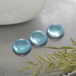 0.94 ctw Blue Apatite Stones, Natural Apatite in Round Cabochon Shape for Sale