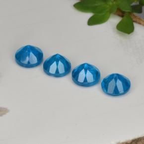 Apatite Gemstones in 4 mm (calibrated) Size for Sale, Apatite Stones in Blue Color
