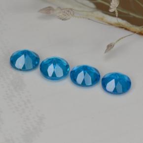 Apatite Gemstones in 4 mm (calibrated) Size for Sale, Apatite Stones in Blue Color