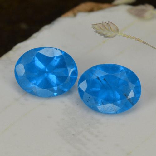 Deep Baby Blue Apatite Gem - 0.4ct Oval Facet (ID: 468560)