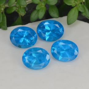 1.74 ctw Blue Apatite Stones, Natural Apatite in Oval Facet Shape for Sale