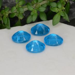 Apatite Gemstones in 5.1 x 4 mm Size for Sale, Apatite Stones in Deep Azure Color