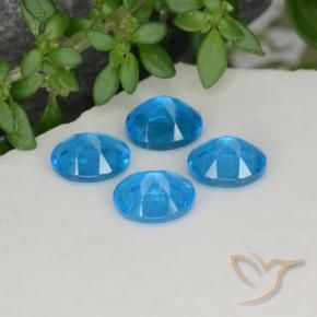 Apatite Gemstones in 5 x 4 mm (calibrated) Size for Sale, Apatite Stones in Blue Color