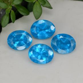 1.61 ctw Blue Apatite Stones, Natural Apatite in Oval Facet Shape for Sale