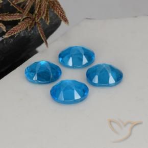 Apatite Gemstones in 5 x 4 mm (calibrated) Size for Sale, Apatite Stones in Blue Color